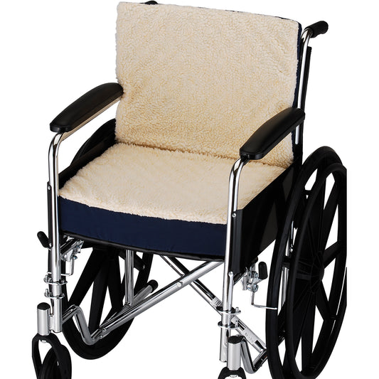 3" Convoluted Seat & Back Foam Cushion With Fleece Cover For 18" X 16"