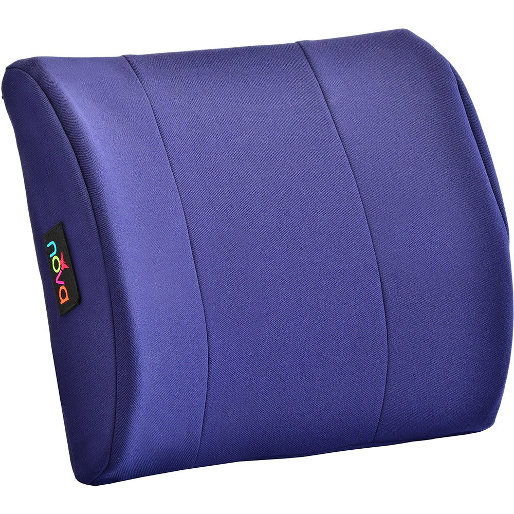 Memory Foam Lumbar Cushion Blue and Black