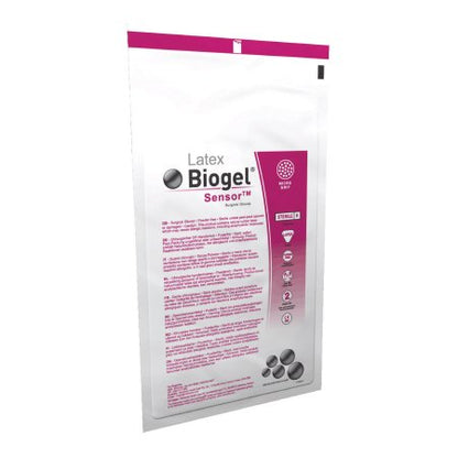 Surgical Glove Biogel Sensor Sterile Latex Standard Cuff Length Micro-Textured Straw Not Chemo Approved