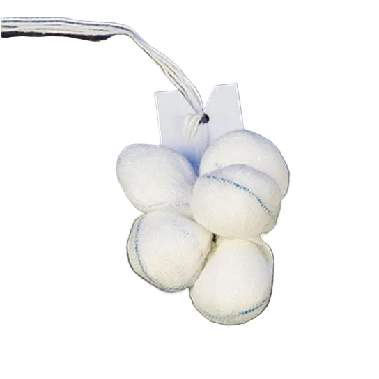 DeRoyal Surgical Tonsil Sponge Medium Sterile Cotton Gauze – 5 Count Pack