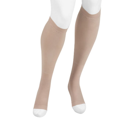 Juzo Dual Stretch Compression Stockings Knee High 20-30 mmHg Open Toe Short