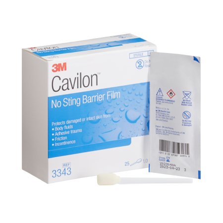 Skin Barrier Applicator 3M Cavilon No Sting 26 to 62% Strength Hexamethyldisiloxane / Isooctane / Acrylate Terpolymer / Polyphenylmethylsiloxane Individual Packet Sterile