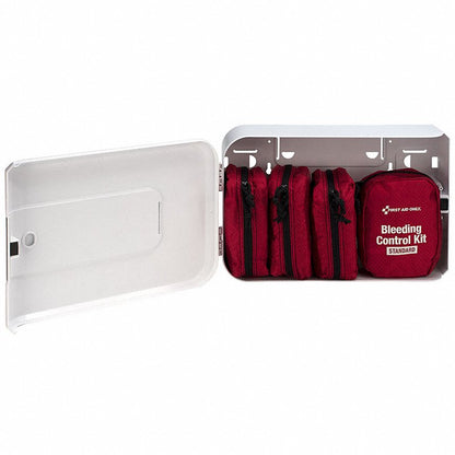 FIRST AID ONLY Bleeding Control Kit – Plastic Cabinet, 4 Person Capacity, 60 Components