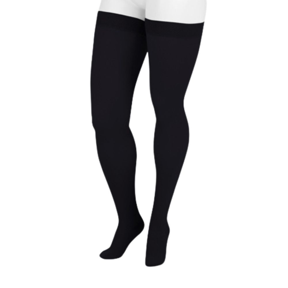 Juzo Dynamic Compression Stockings Tigh High 30-40 mmHG Full Foot with Silicone Top Band