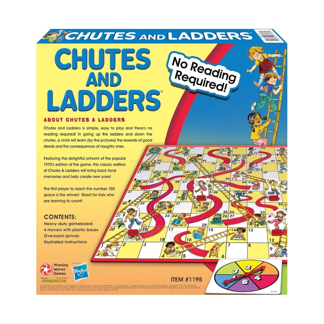 Hasbro Gaming Chutes and Ladders Board Game – Classic Game for Kids Ages 3+