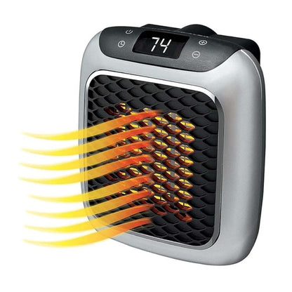 Ontel Handy Heater Turbo Heat – Wall Outlet Space Heater with Adjustable Thermostat, 12-Hour Timer & Auto Shut-Off – Quiet