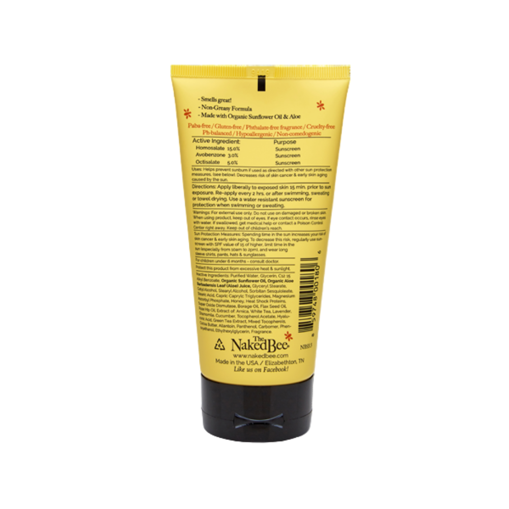 Naked Bee 5.5 oz. Orange Blossom Honey SPF 30 Moisturizing Sunscreen Ultimate Sun Protection with Vitamin C