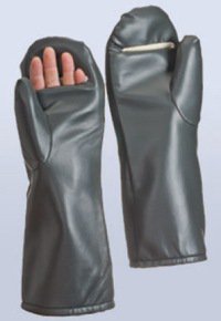 Radiation Reducing Glove Superflex One Size Fits Most NonSterile Lead / Naugahyde Extended Cuff Length Smooth Brown Not Chemo Approved