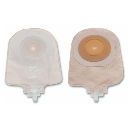 Urostomy Pouch Premier One-Piece System 9 Inch Length Up to 2 Inch Stoma Drainable Trim To Fit Transparent