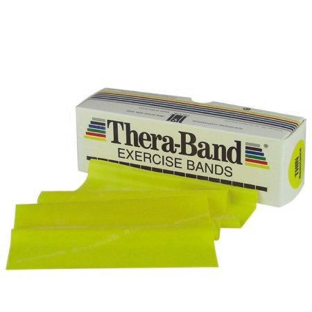Exercise Resistance Band TheraBand Yellow 5 Inch X 6 Yard X-Light Resistance