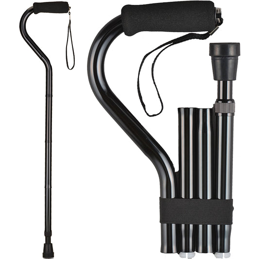 Folding Cane with Offset Handle