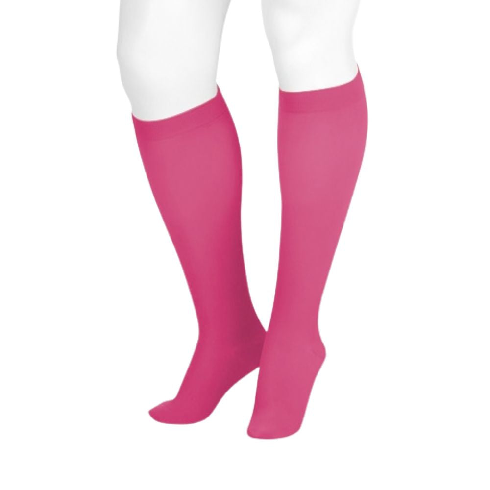 Juzo Dynamic Compression Stockings Knee High Max 30-40 mmHG Full Foot Short 5 cm with Silicone Top Band