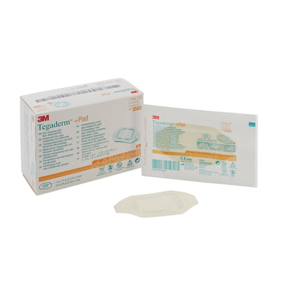 3M Tegaderm +Pad Transparent Film Dressing with Pad 2 x 2-3/4 Inch Sterile