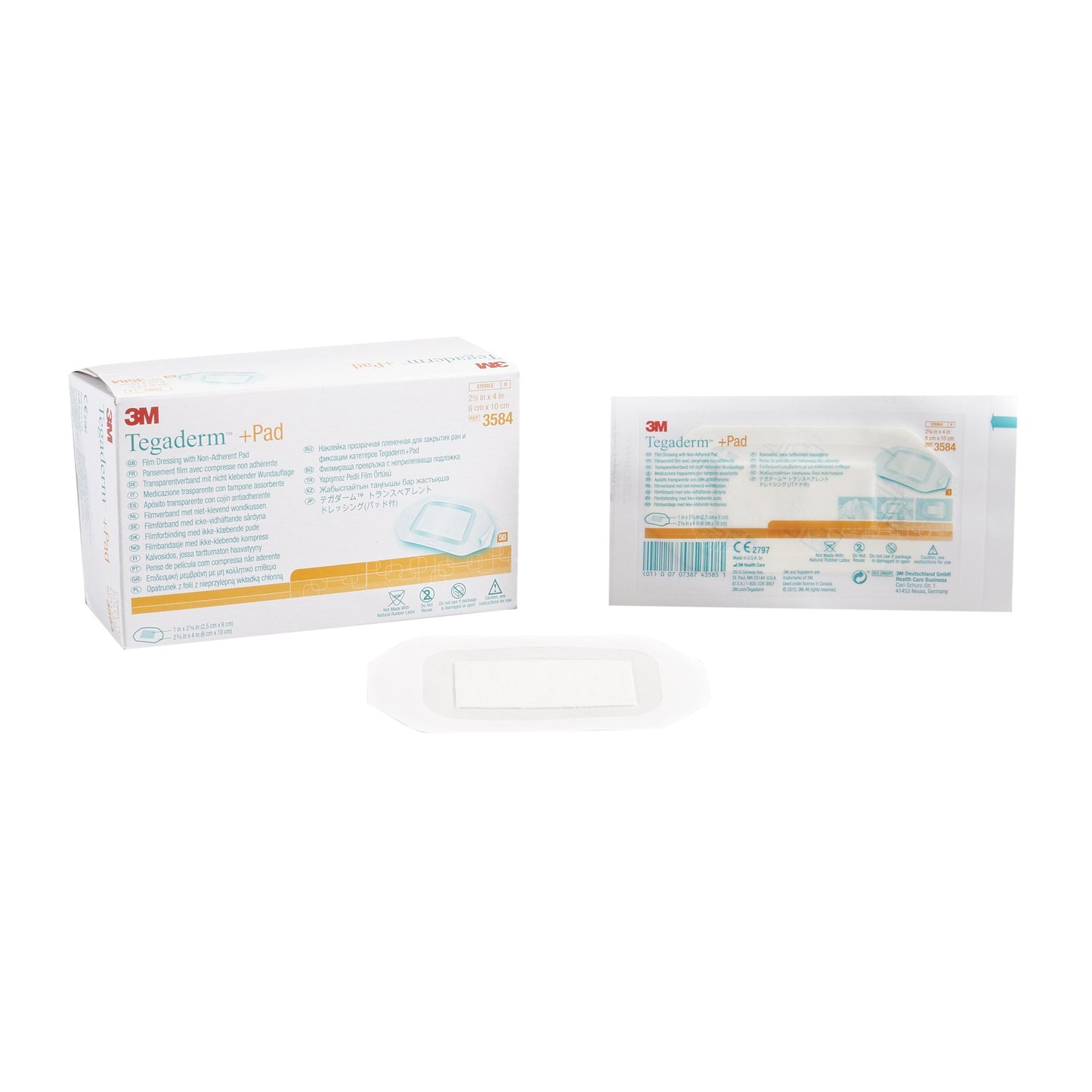 3M Tegaderm +Pad Transparent Film Dressing with Pad 2-3/8 x 4 Inch Sterile