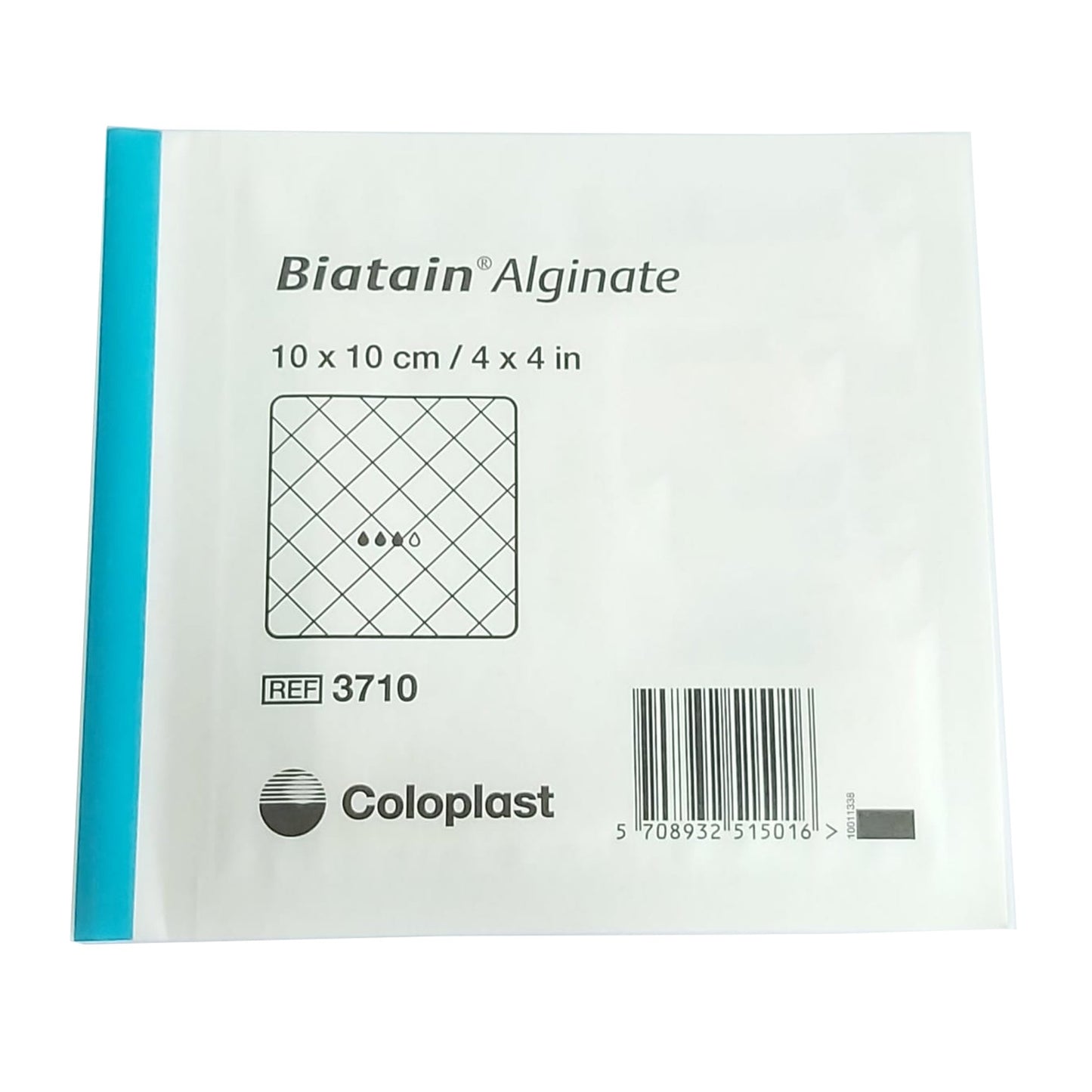 Biatain Calcium Alginate CMC Dressing 4 x 4 Inch Sterile Square Wound Dressing