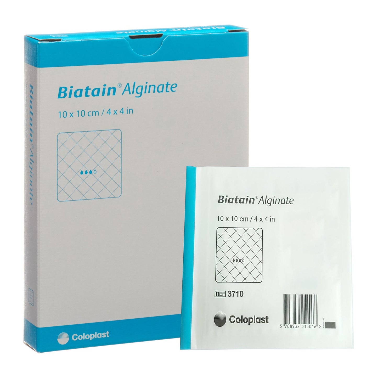 Biatain Calcium Alginate CMC Dressing 4 x 4 Inch Sterile Square Wound Dressing
