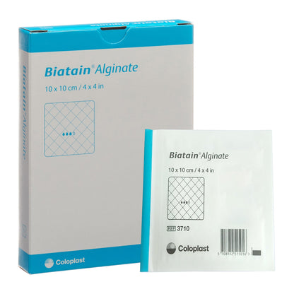 Biatain Calcium Alginate CMC Dressing 4 x 4 Inch Sterile Square Wound Dressing