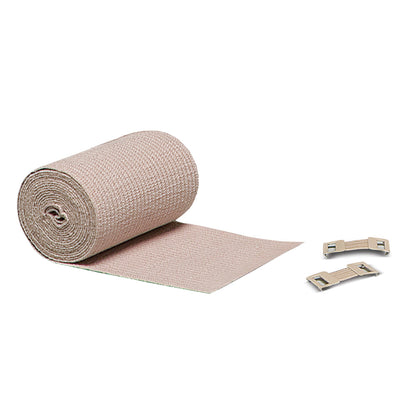 REB Elastic Bandage 4 Inch x 10 Yard Double Length Tan Standard Compression NonSterile
