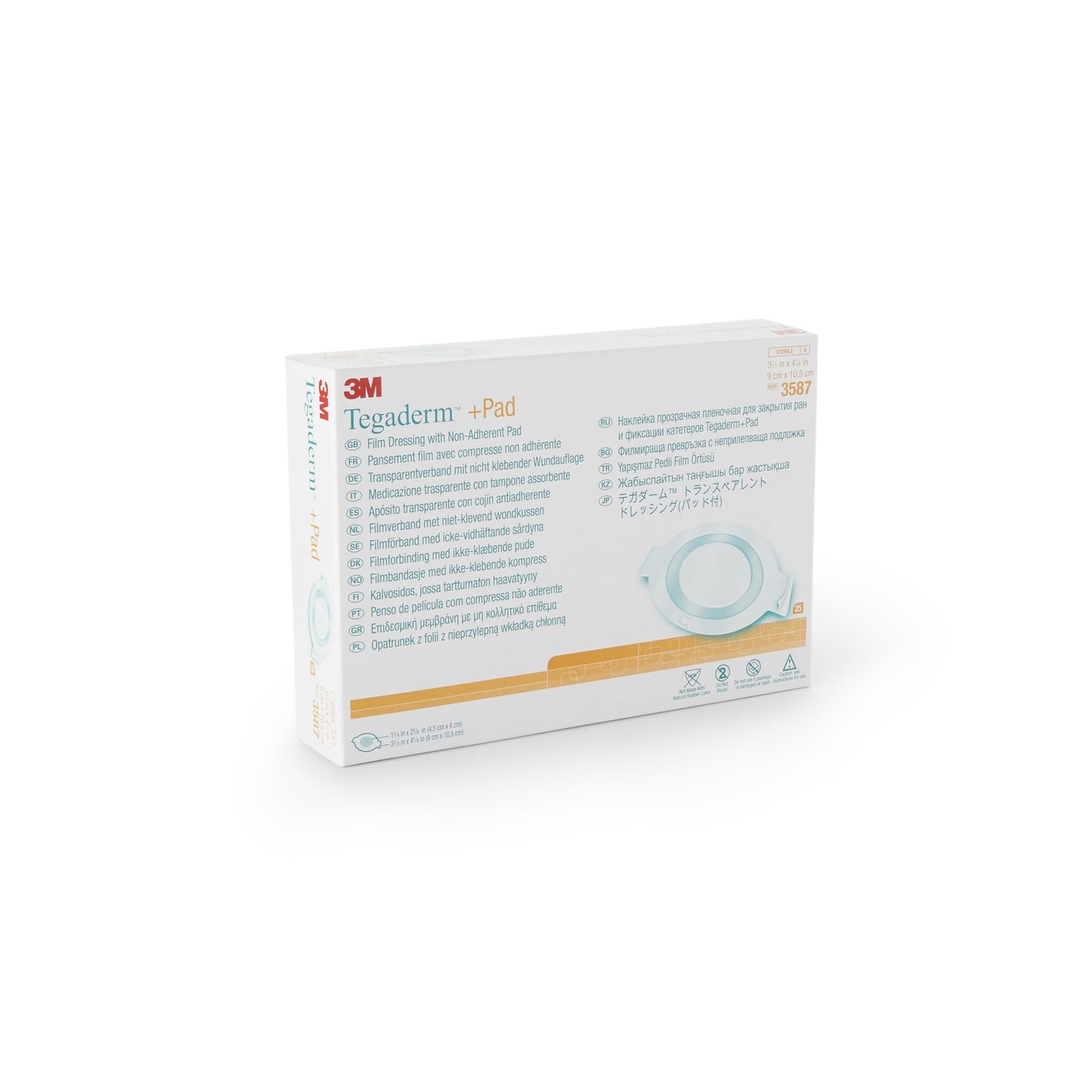 3M Tegaderm +Pad Transparent Film Dressing with Pad 3-1/2 x 4 Inch Sterile