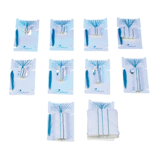 DeRoyal Surgical Neuro Sponge X-Ray Detectable Rayon 1 x 1 Inch 10 Count Sterile Pack