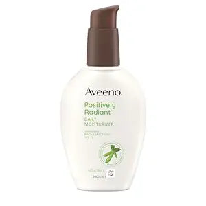 Facial Moisturizer with Sunscreen Aveeno Positively Radiant 4 oz. Pump Bottle Scented Lotion