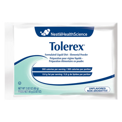 Tolerex Elemental Oral Supplement Unflavored Powder 2.82 oz Individual Packet for Tube or Oral Feeding