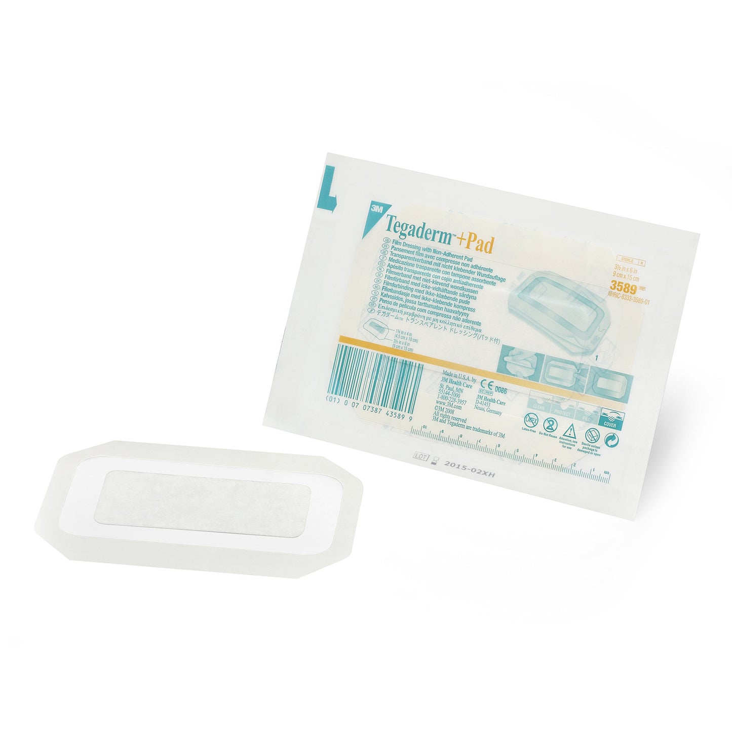 3M Tegaderm +Pad Transparent Film Dressing with Pad 3-1/2 x 6 Inch Sterile