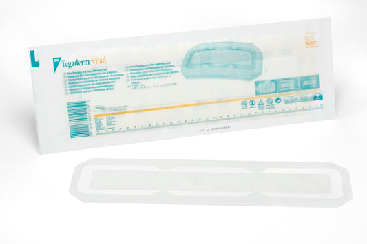 3M Tegaderm +Pad Transparent Film Dressing with Pad 3-1/2 x 13-3/4 Inch Sterile