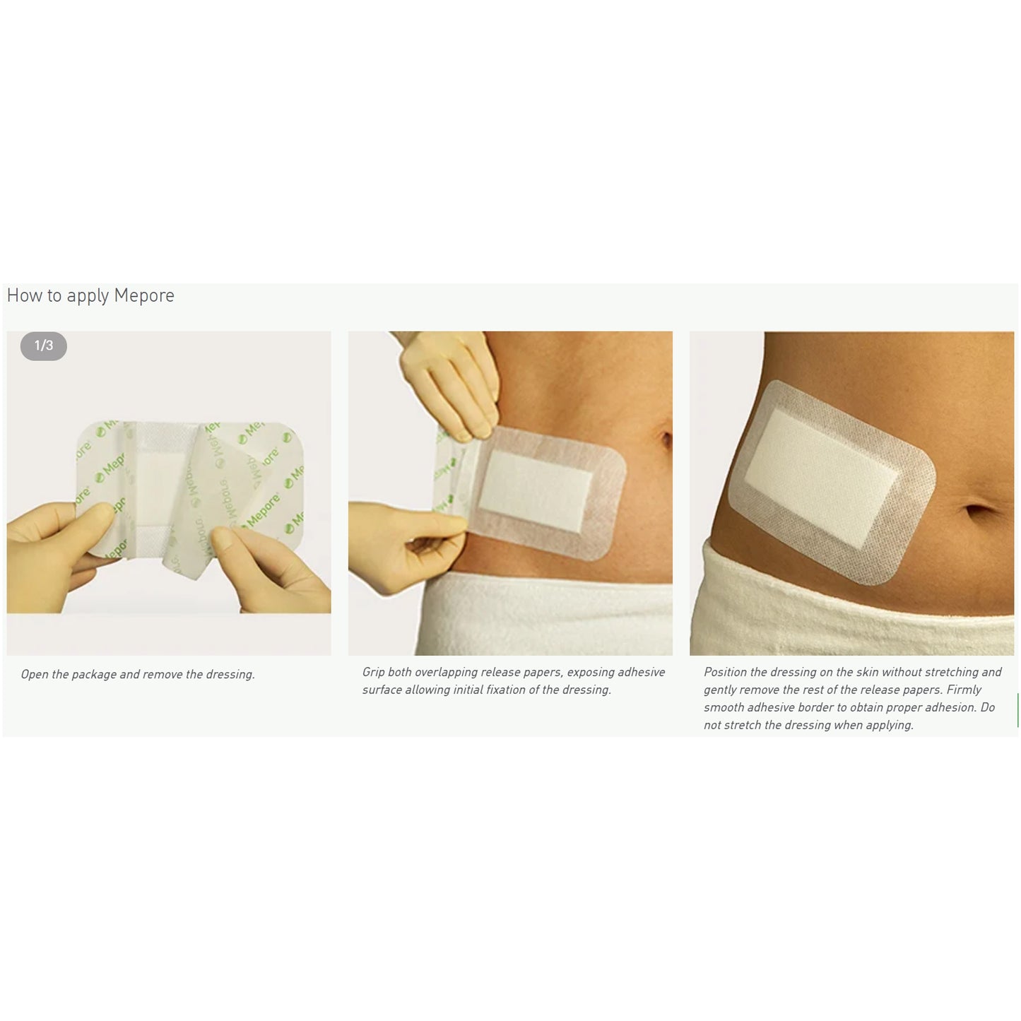 Mepore Composite Dressing 2-1/2 x 3 Inch Sterile Polyester Nonwoven with Border