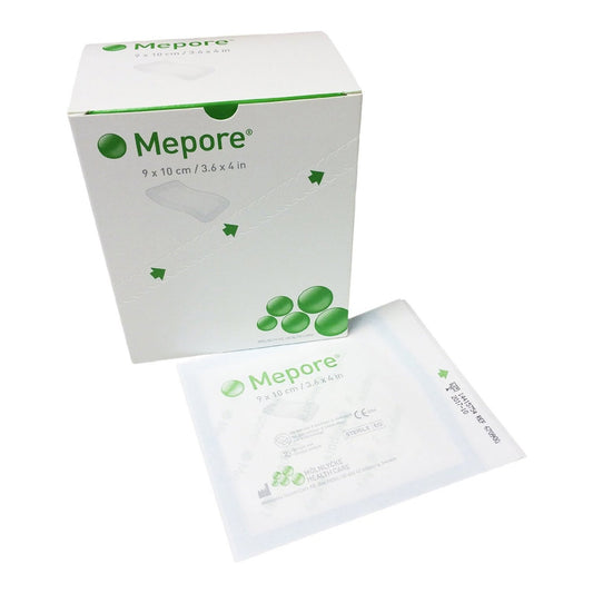 Mepore Composite Dressing 3-3/5 x 4 Inch Sterile Polyester Nonwoven with Border