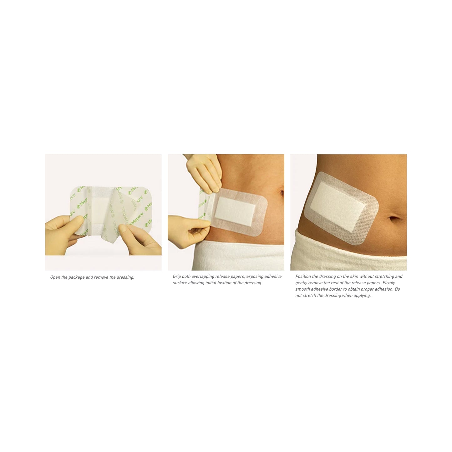 Mepore Composite Dressing 3-3/5 x 6 Inch Sterile Polyester Nonwoven with Border