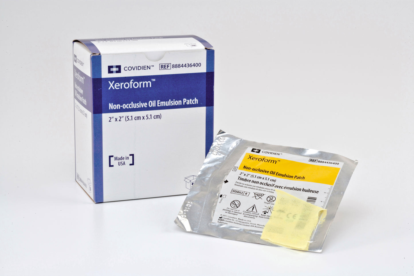 Xeroform Non-Occlusive Petrolatum Impregnated Dressing 2 x 2 Inch Sterile Fine Mesh Gauze