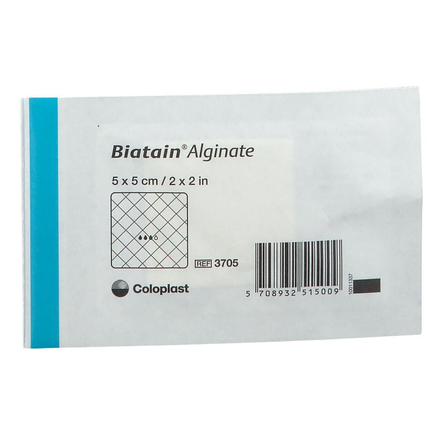 Biatain Calcium Alginate CMC Dressing 2 x 2 Inch Sterile Square Wound Dressing