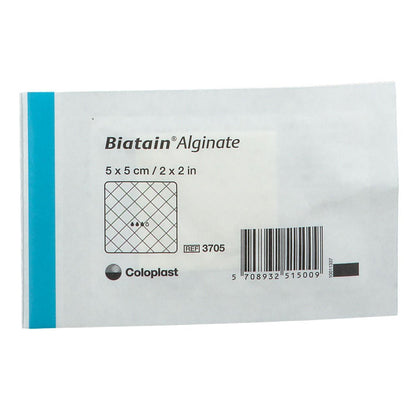 Biatain Calcium Alginate CMC Dressing 2 x 2 Inch Sterile Square Wound Dressing