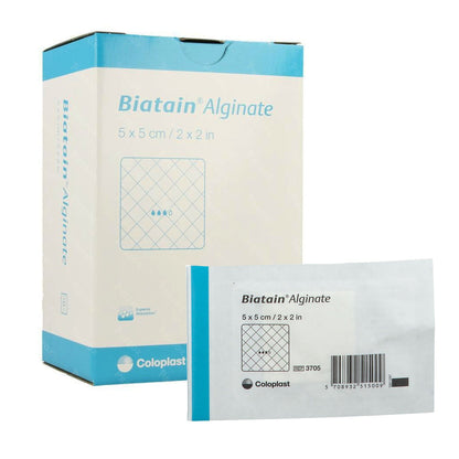 Biatain Calcium Alginate CMC Dressing 2 x 2 Inch Sterile Square Wound Dressing