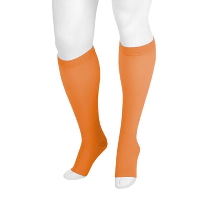 Juzo Dynamic Compression Stockings Knee High Max 30-40 mmHG Short Open Toe 3.5cm with Silicone Top Band