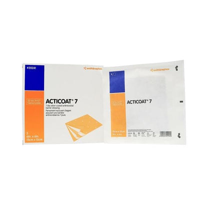 Acticoat 7 Silver Barrier Dressing, 6 x 6 Inch, Sterile, 5-Count