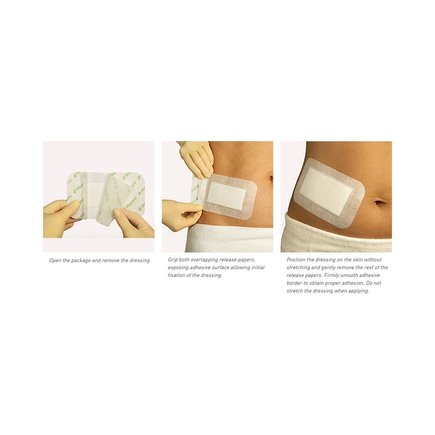 Mepore Composite Dressing 3-1/2 x 14 Inch Sterile Polyester Nonwoven with Border