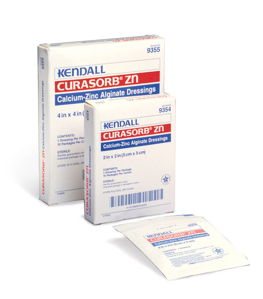 Kendall Calcium Alginate Zinc Dressing 4 x 4 Inch Sterile Wound Dressing