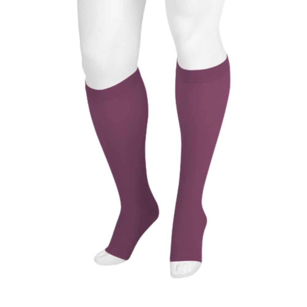 Juzo Dynamic Compression Stockings Knee High Max 30-40 mmHG Short Open Toe 3.5cm with Silicone Top Band
