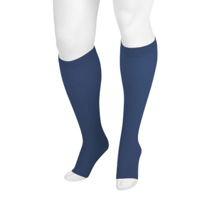 Juzo Dynamic Compression Stockings Knee High Max 30-40 mmHG Short Open Toe 3.5cm with Silicone Top Band