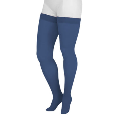 Juzo Dynamic Compression Stockings Tigh High 30-40 mmHG Full Foot with Silicone Top Band