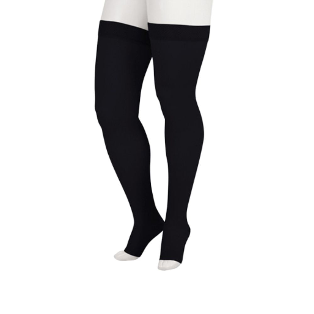 Compression Stockings: Juzo Soft High Compression Stockings Short Silicone Top Band 15-20 mmHg