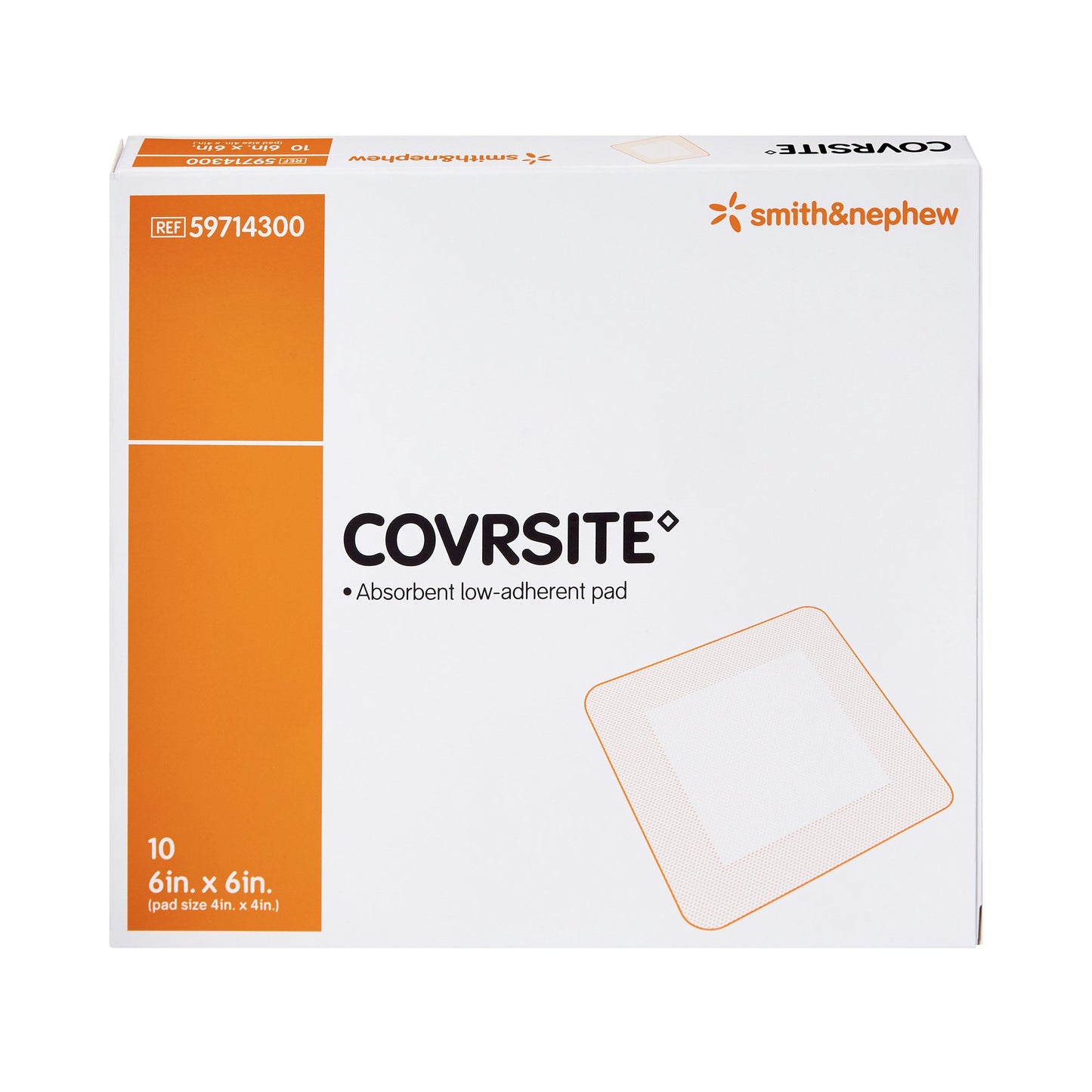 Covrsite Composite Dressing, 6 x 6 Inch, NonSterile, Film Backing