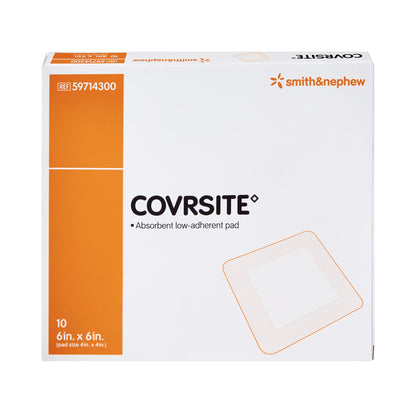 Covrsite Composite Dressing, 6 x 6 Inch, NonSterile, Film Backing