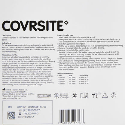 Covrsite Composite Dressing 6 x 6 Inch Sterile Square