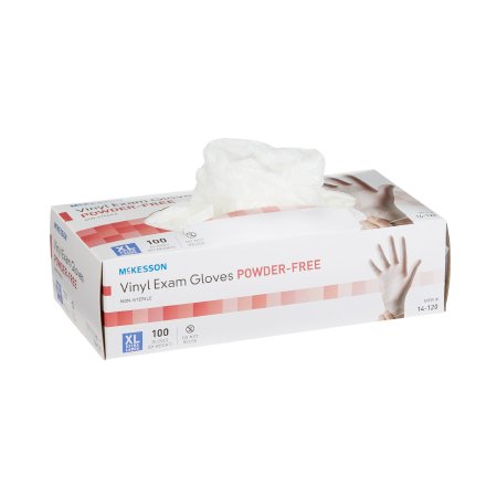 Exam Glove McKesson NonSterile Vinyl Standard Cuff Length Smooth Clear Not Rated