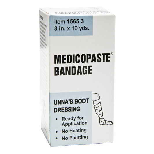 Medicopaste Zinc Oxide Unna Boot Bandage 3 Inch x 10 Yard Cotton NonSterile