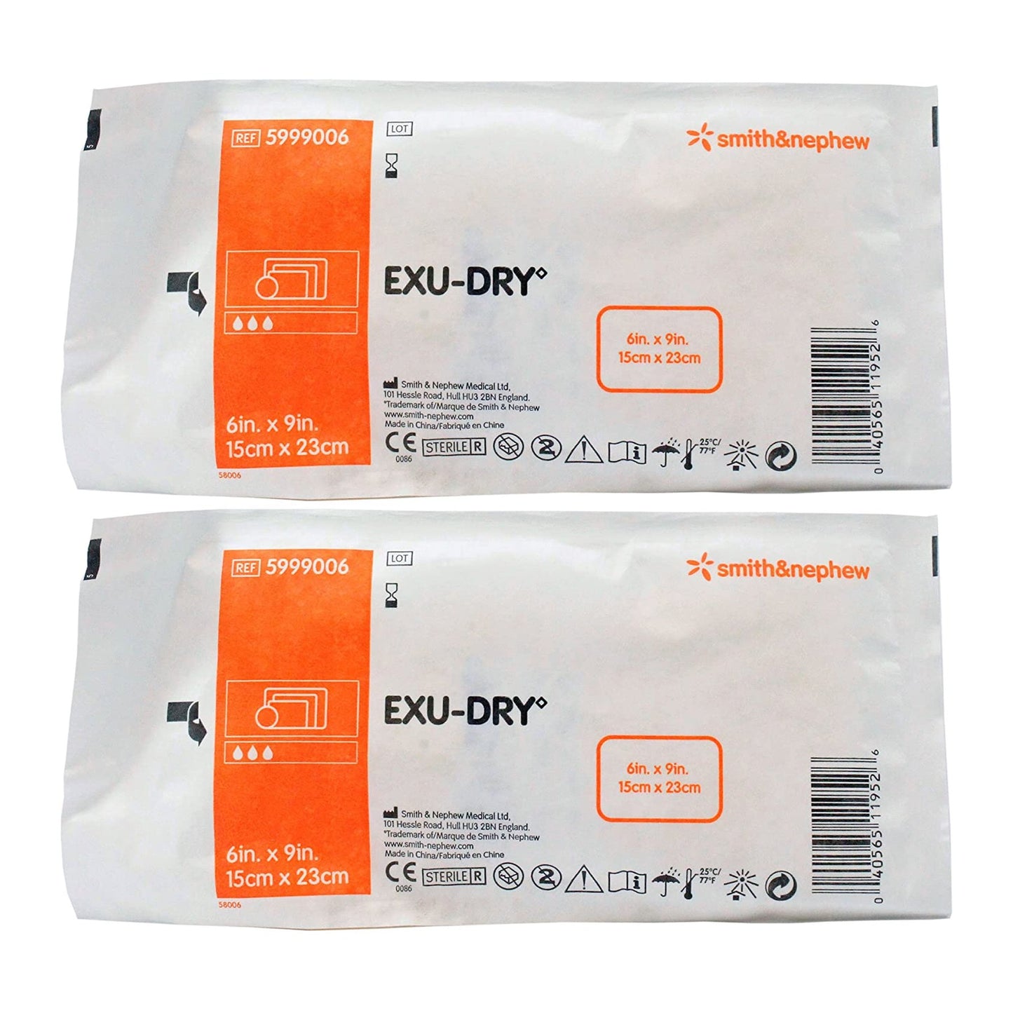 EXU-DRY Anti-Shear Super Absorbent Dressing 6 x 9 Inch – Rectangle