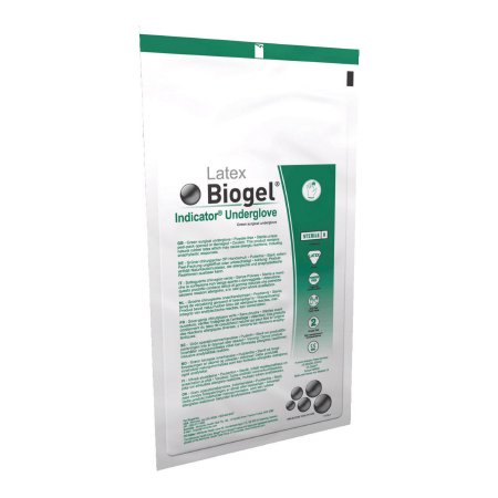 Surgical Underglove Biogel Indicator Underglove Sterile Latex Standard Cuff Length Smooth Green Not Chemo Approved